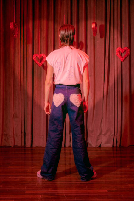 Sexy Heart Denim Pants