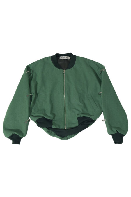 Pastizales Green Bomber Jacket