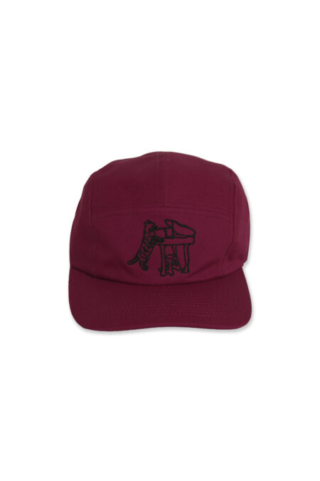 Piano Cat Burgundy Cap